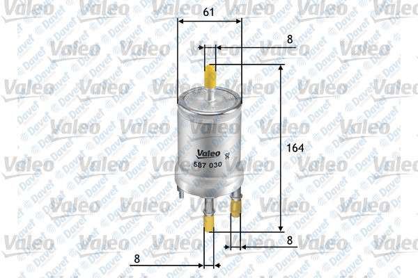VALEO 587030 Yakit Filtresi (Benzin) Volkswagen Golf V 1.6 Fsi/Jetta/Polo/Audi A1/A3/Tt/Seat Ibiza/Skoda Fabia/Octavia  ####